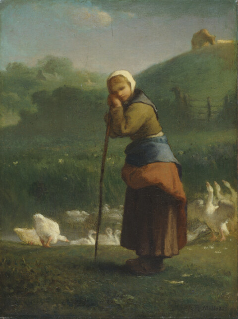Jean-François Millet (1814-1875), The Goose Girl at Gruchy, oil on canvas, 1854-6.