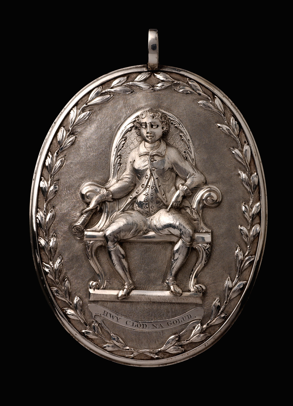 Gwyneddigion medal won by Gwallter Mechain at Corwen, 1789 (obverse)
