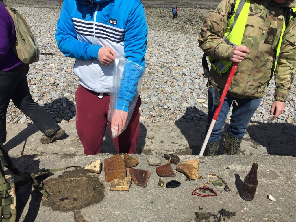 Beachcombing on Swansea bay with Llanrhidian Women's Institute and the Gurnos Men's Community First group. 