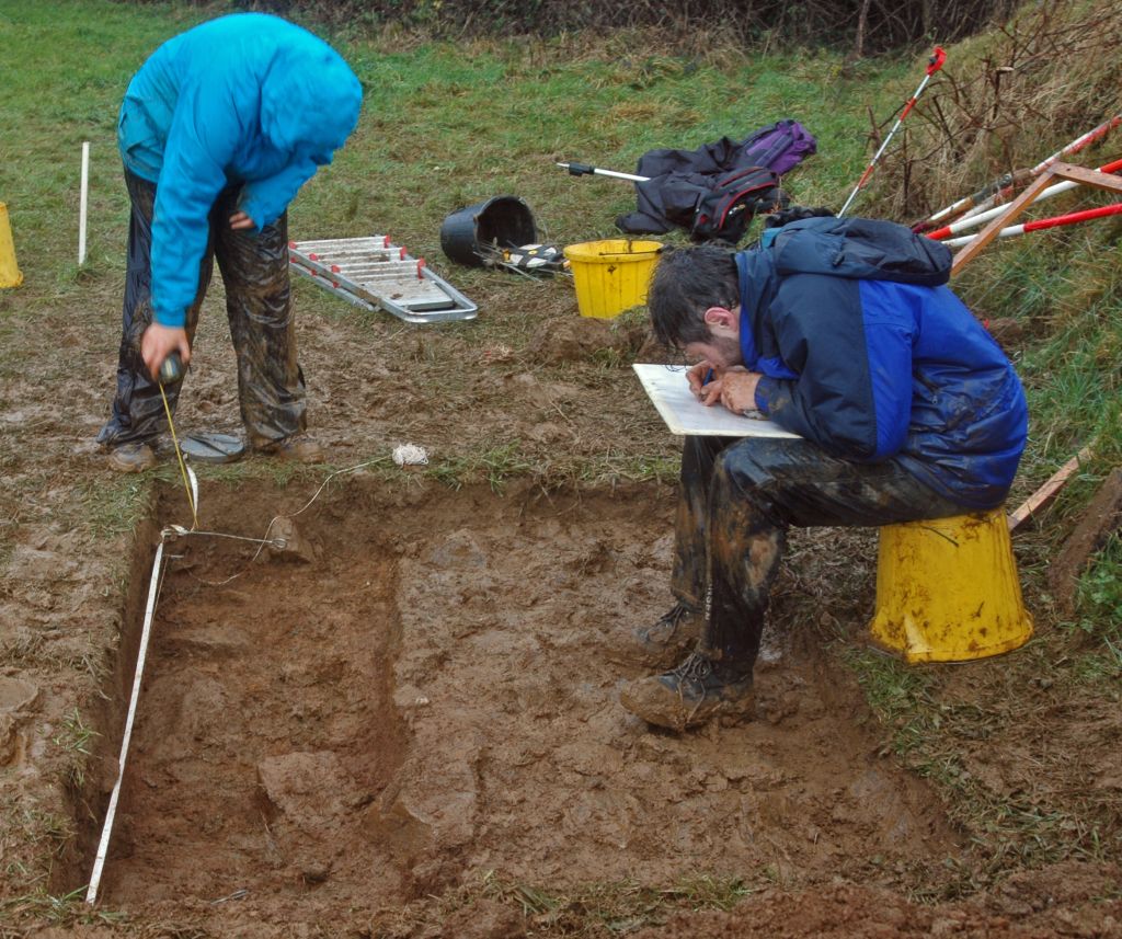 Excavating the hoard was very muddy!