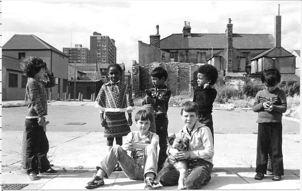 Image: Children playing in Butetown Cardiff 1979