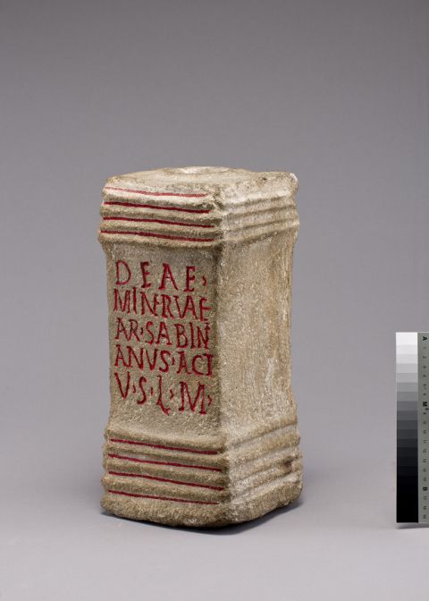 Stone alter with latin inscription