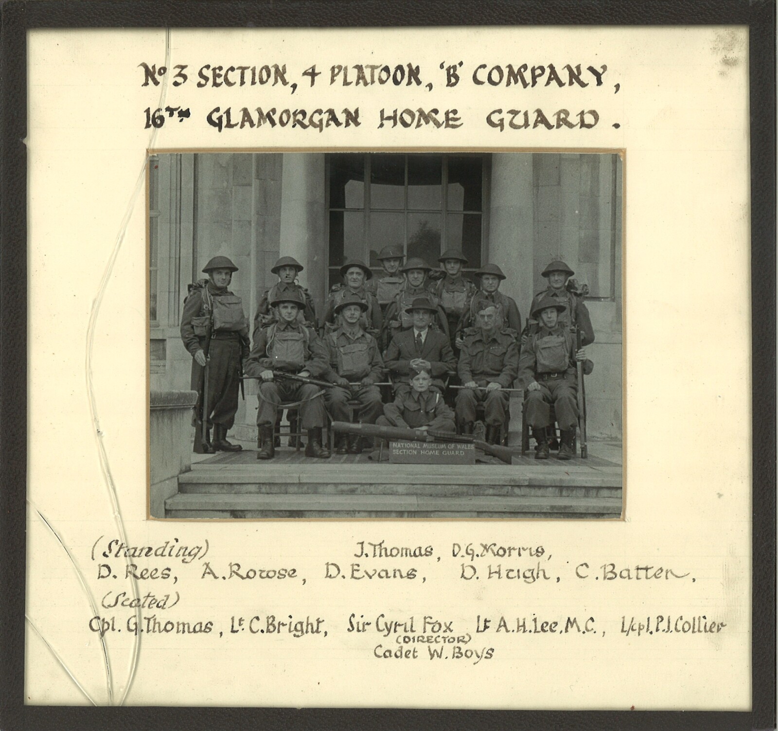 16th Glamorgan Home Guard 'National Museum Wales section' [circa. 1940]