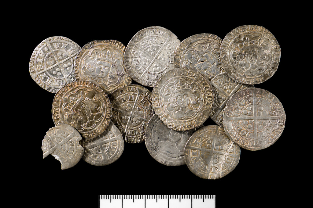 A collection of 14th and 15th century silver coins