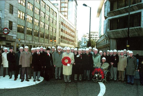 Bevin Boys attending the Remembrance Parade in London on the 14th November 2004