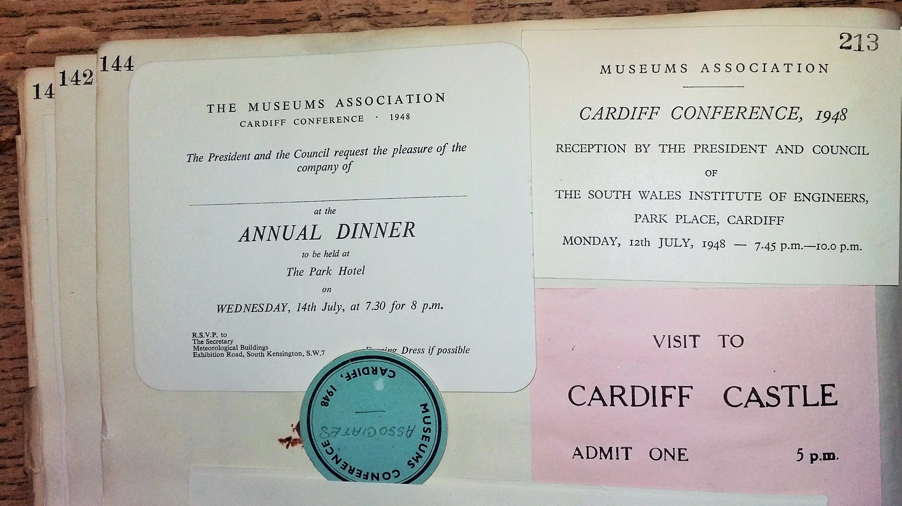 Museum Association Conference ephemera [1948] 