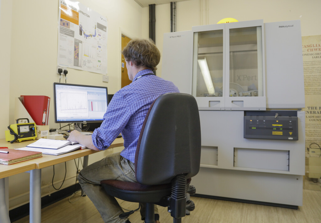 Scientist and a x-ray machine