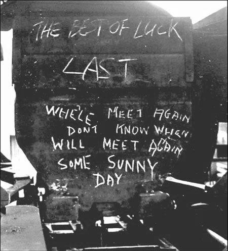The last dram of coal leaving Wattstown colliery, 1968.