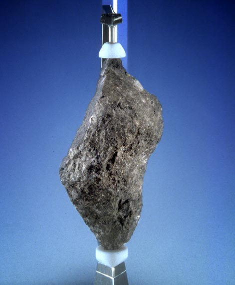 Moonrock displayed at National Museum Cardiff.