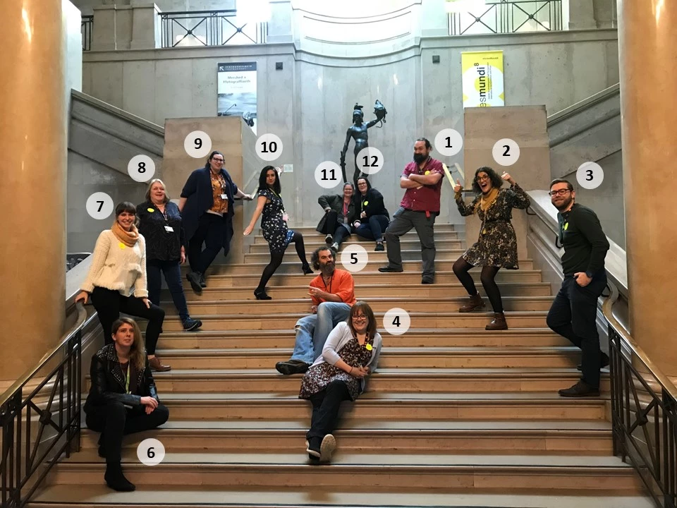 Photograph of the Start Hospice program team labelled with numbers 