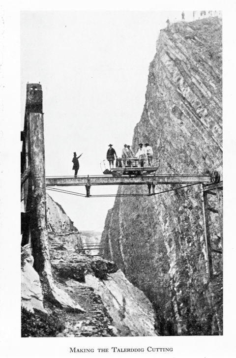 The completed Talerddig cutting, the deepest in the world at that time.  Private Collection (Lord Davies)
