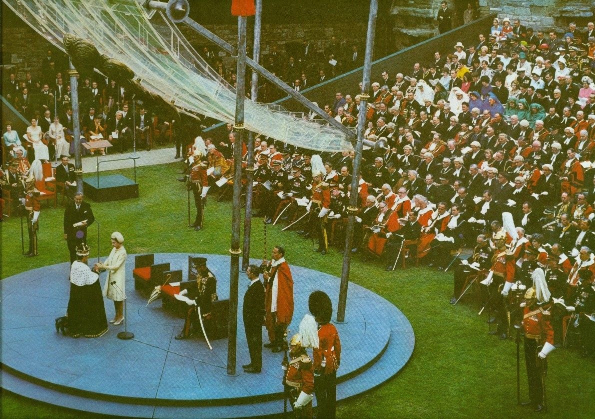 Investiture of Prince Charles on 1st July 1969 at Caernarfon Castle