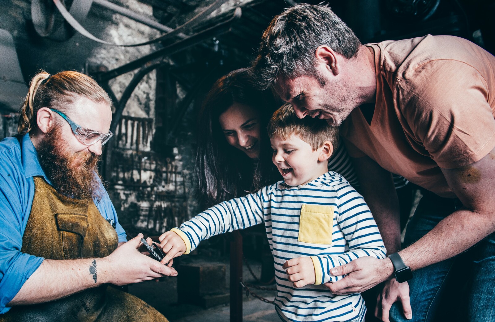 Family at National Slate Museum Llanberis