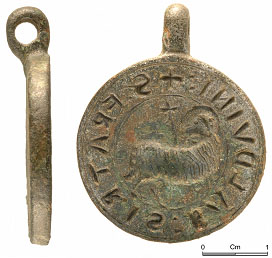 13th century seal of Brother Baldwin (NMGW-E91B83). © Portable Antiquities Scheme.