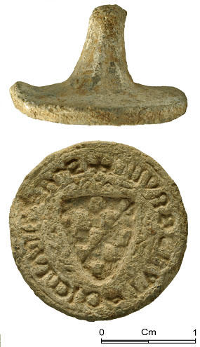 13th or 14th-century seal of Reginald de Turberville (PUBLIC – 6C42D0). ©Portable Antiquities Scheme