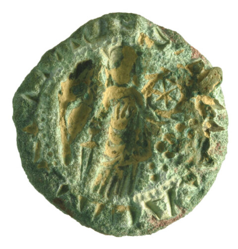 Seal showing St Catherine and her wheel (top right).