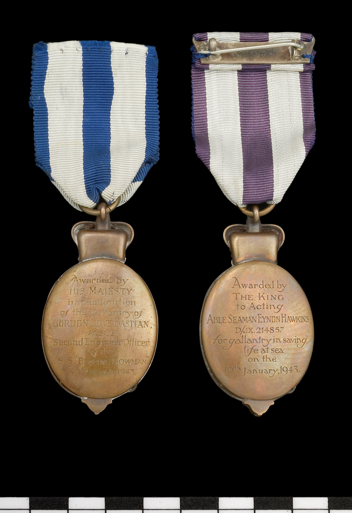 Albert Medals of G.L. Bastian and E. Hawkins.