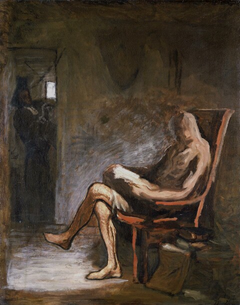 Honoré Daumier (1808–1879); Don Quixote Reading, 1865–7