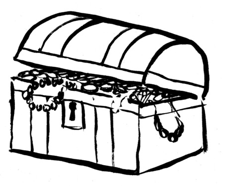 Drawing of a treasure chest