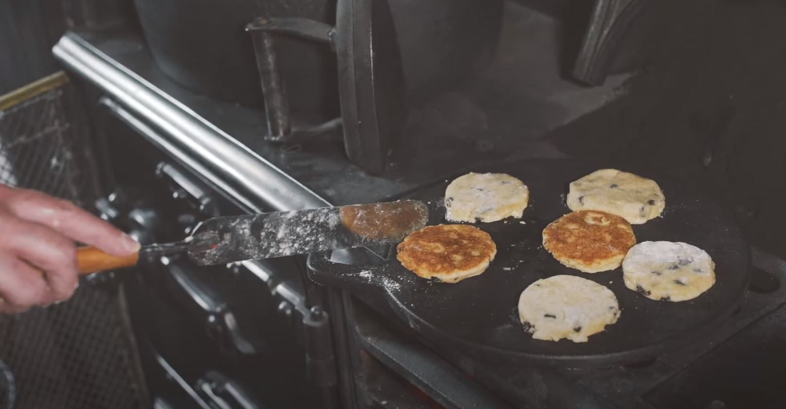Welsh Cakes on the griddle