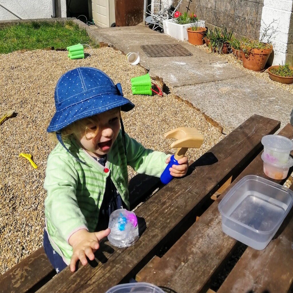 photo of a young girl playing