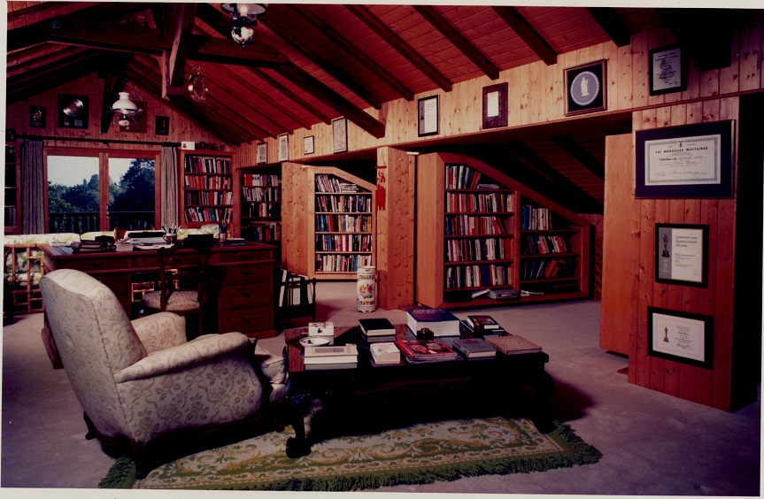 Richard Burton's library at Villa Le Pays de Galles, Céligny, Switzerland.