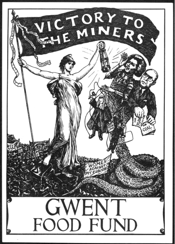Gwent Food Fund 'Victory to the Miners' postcard