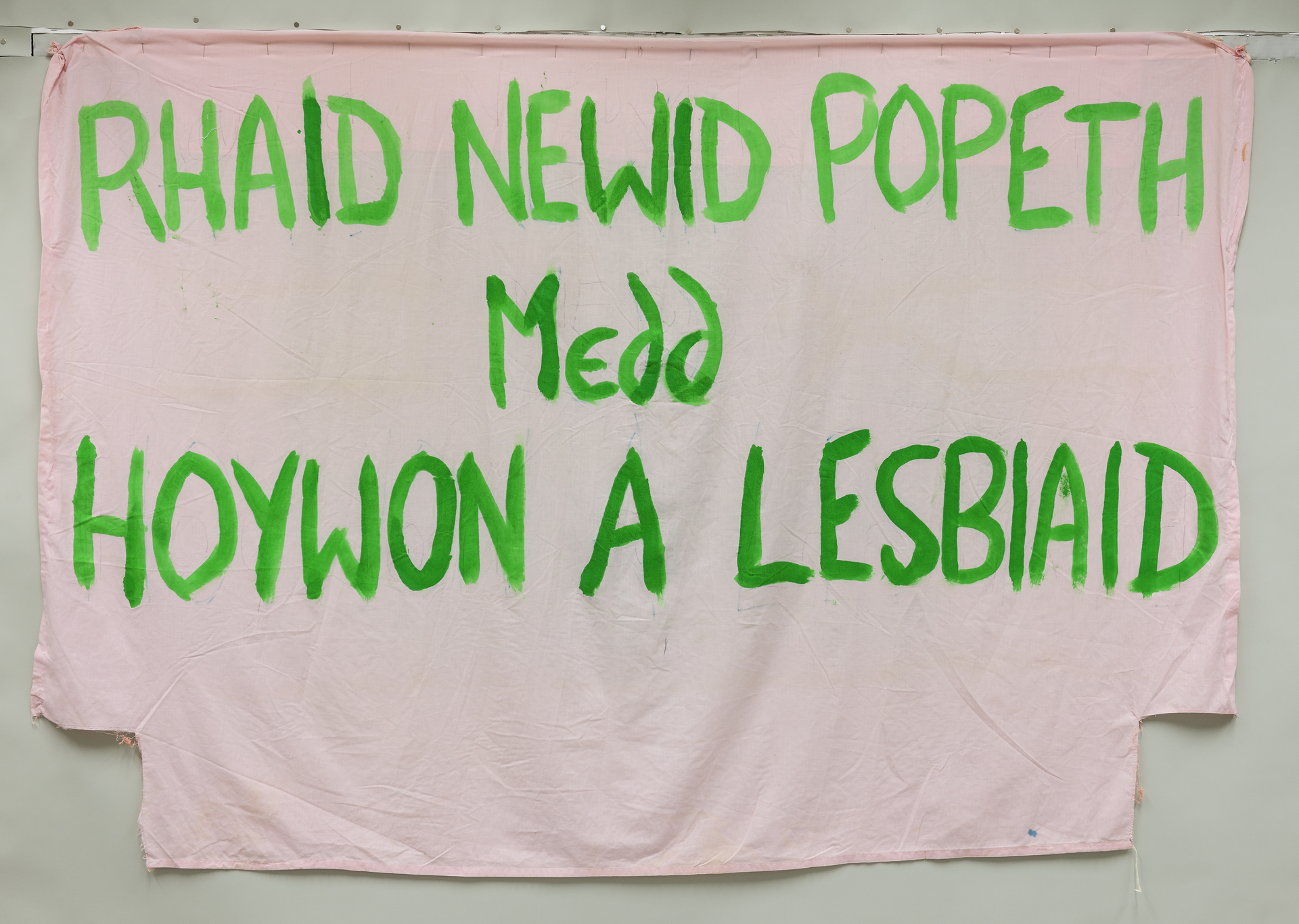 Banner used by CYLCH to protest against Section 28 in a march in Aberystwyth