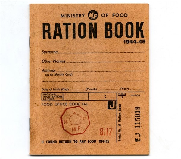World War 2 ration card