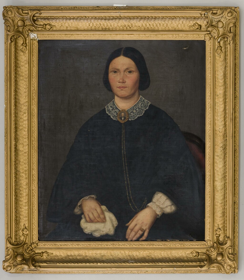 Portrait of a woman in mourning clothes