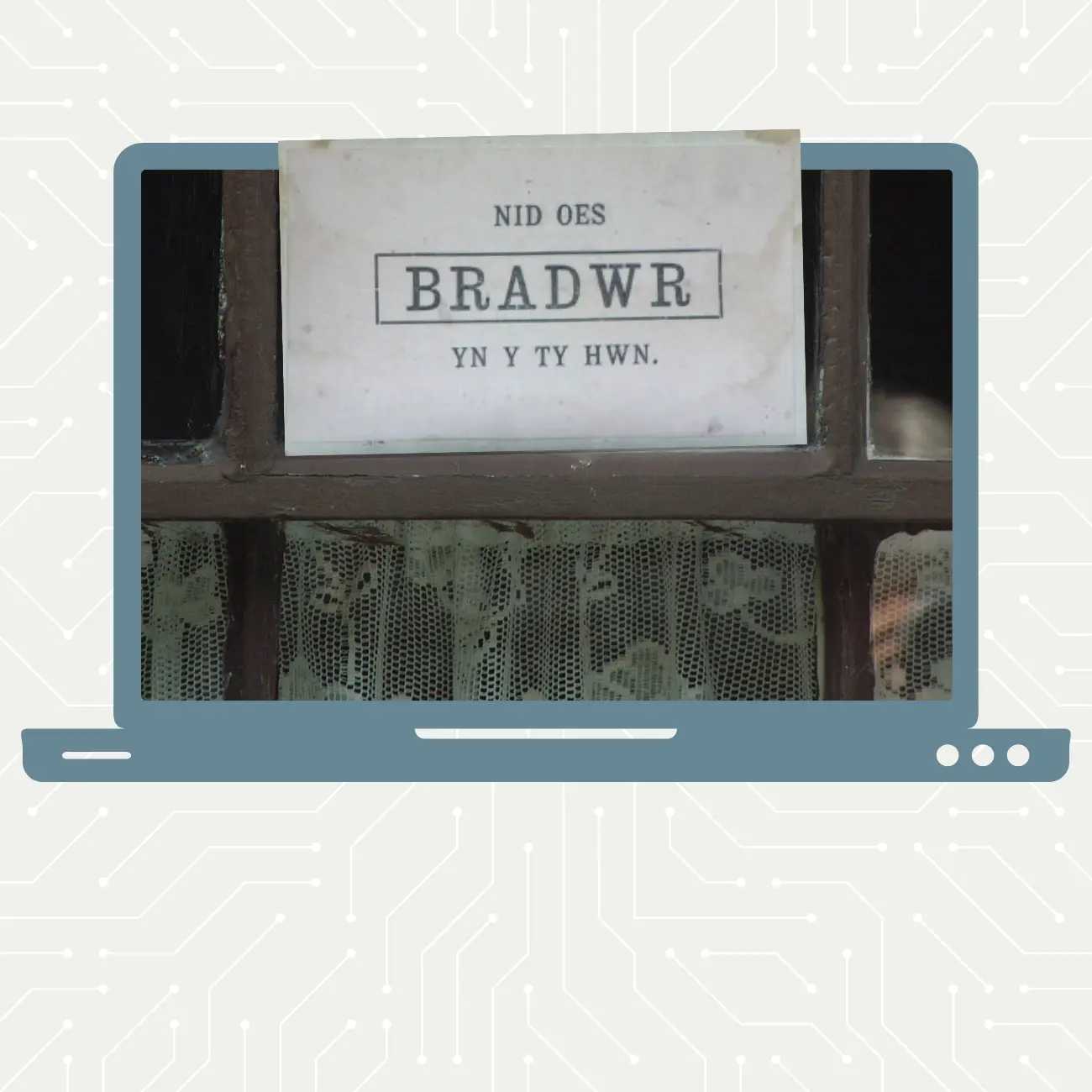 Image of a sign in a window