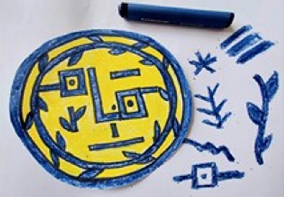 Photo of an abstract face in the style of Pablo Picasso