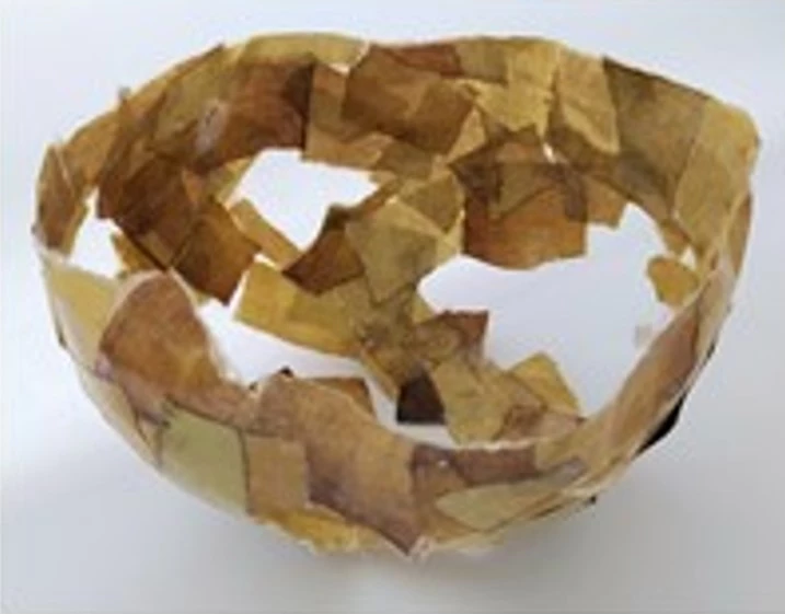 Photo of a bowl made from papier mache