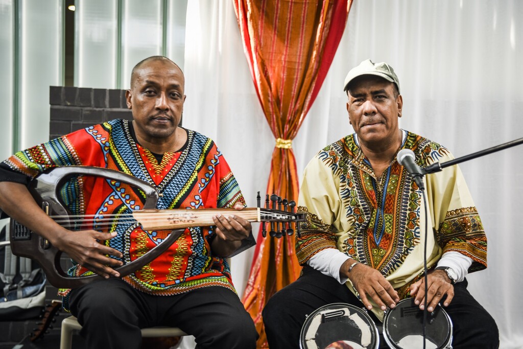 Two performers at the Somali Heritage Day at St Fagans