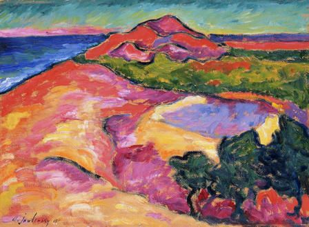 Coast Scene with Red Hill