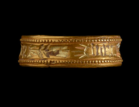 Gold Fede or Betrothal Ring. 