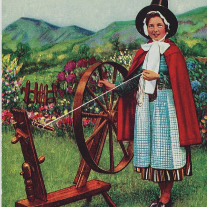 Welsh Girl Spinning