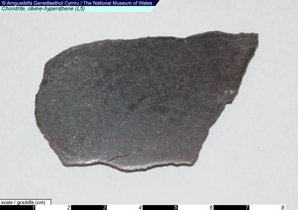 Meteorite: Chondrite, olivine-hypersthene (L5)