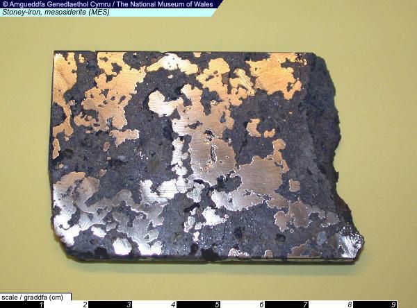 Meteorite: Stoney-iron, mesosiderite (MES)