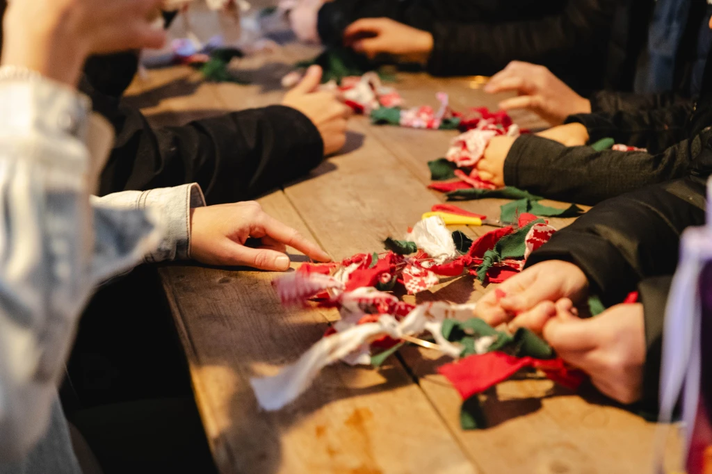 Rag Wreath Workshop at the National Slate Museum