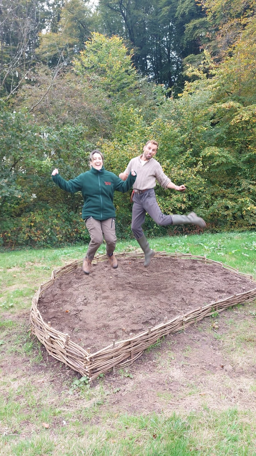 The special planter ready for planting. 
