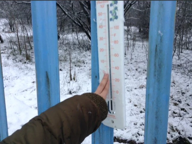 Taking readings from a thermometer