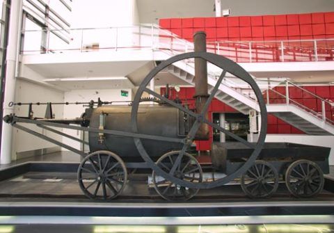 The replica locomotive