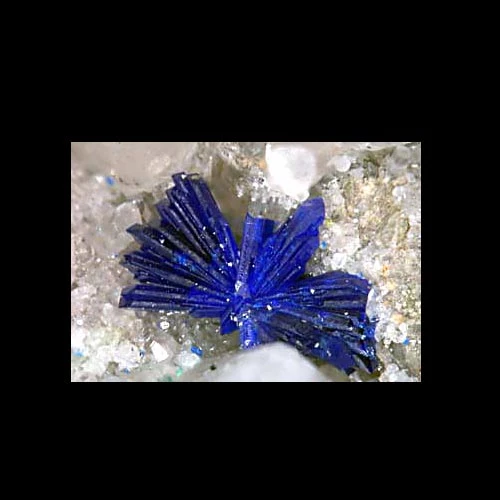 Azurite crystal spray