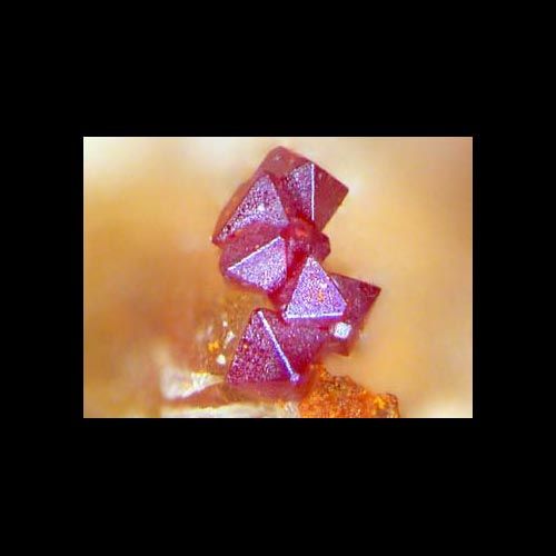 Octahedral cuprite crystals 