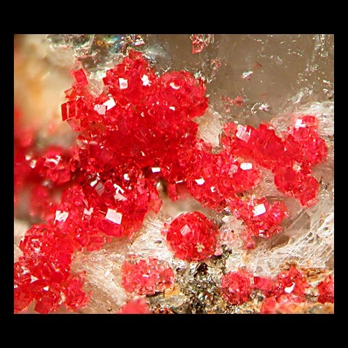Erythrite encrusting quartz