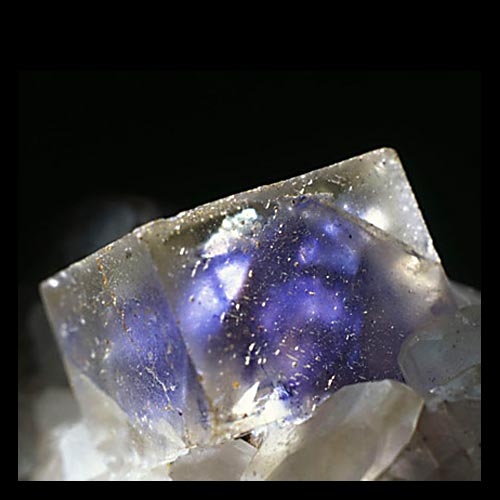 Colour-zoned fluorite crystal