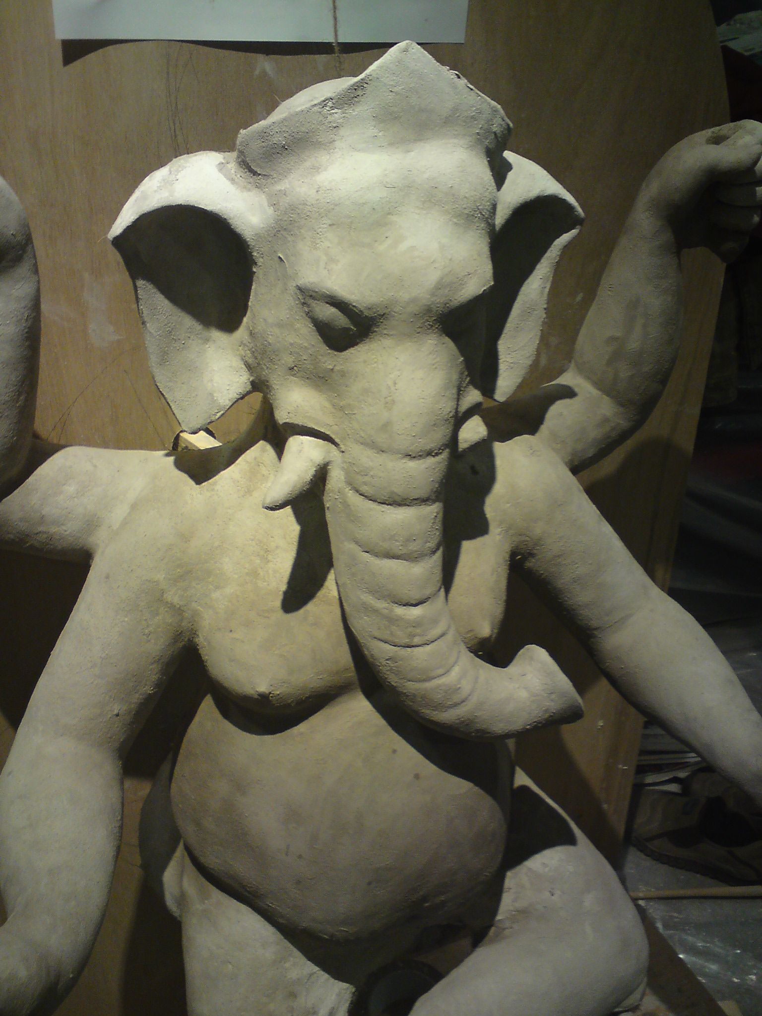 Ganesha before being painted