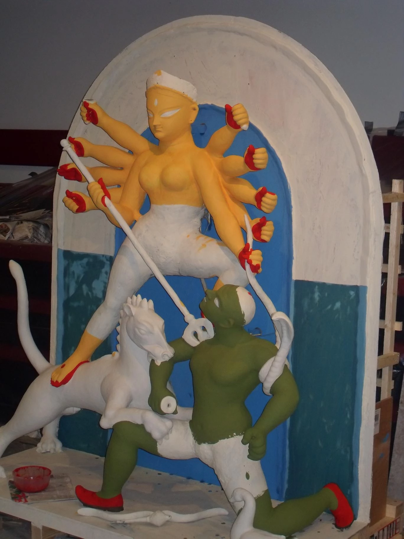 The Goddess Durga victorious over the buffalo demon