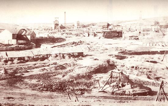 Burra Burra copper mine, 1874.
